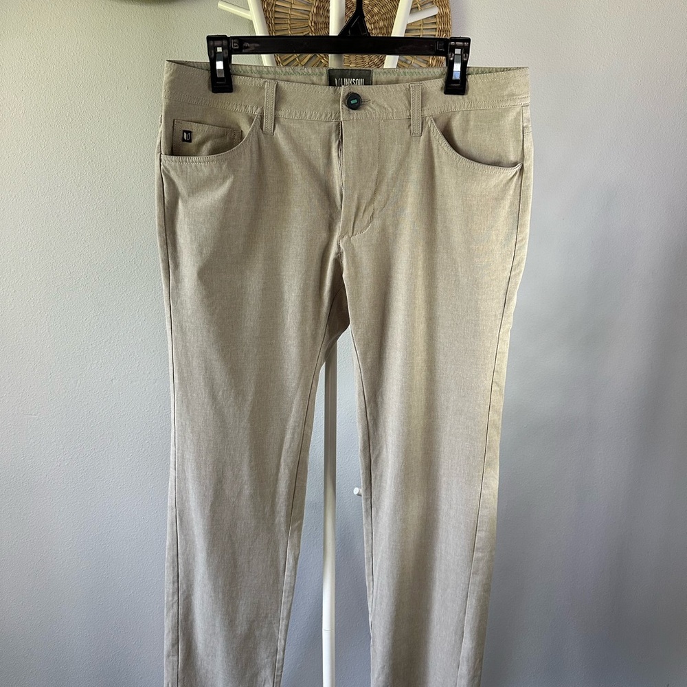 Linksoul Tan Chinos Cotton Blend Straight Leg